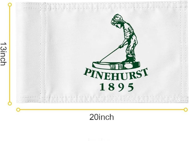 2BUT Pinehurst Golf Club Golf Pin PGA Flag Practic Putting Green Golf Flag For Backyard Garden Double-Sewn 600D Nylon Miniature Pin Flag Regulation Tube Flag(A 20"X13") - Image 2